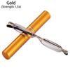 Women Spring Hinged Readers Slim Reading Glasses with Pen Clip Tube Case Slim Pen Reading Glasses