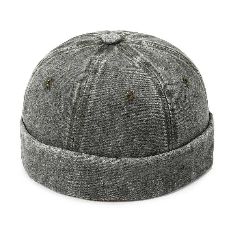 Шляпа Hatsmen's Four Seasons Denim Cloth Gua Skin, Street Bare Panel, Landlord Hat, Personality Fashion, Retro Outdoor Trend