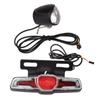 Electric Bike Front Rear Light Set Premium LED Electric Bike Headlight Tail Light Multifunction Switch Set