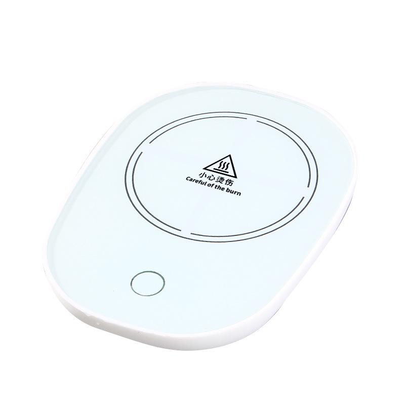 USB-Powered Intelligent 55℃ Cup Warmer Set with Spoon & Coaster – Office Essential