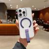 For MagSafe Magnetic HD Clear Grip Ring Case For iPhone 16 15 14 Plus 13 12 Pro Max Wrist Strap Lanyard Wireless Charge Cover