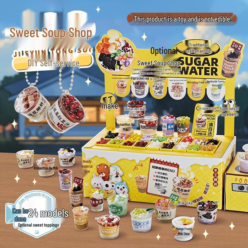 Yibile Мини Набор Игрушек для DIY Свиные Ножки с Рисом Ручной Работы Симуляция Блюда