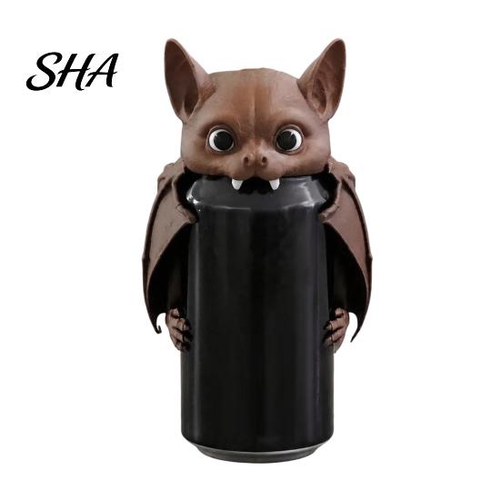 Outdoor Party Drink Accessories 3D Printed Bat Can Cover, Reusable Soda Protector Lid, Cute Animal Washable Protectors Dust Cap for Beverage Cans, Fun