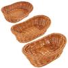 Rattan Storage Basket Baskets Woven Hand Snacks Dining Table Tabletop Fruits Bread