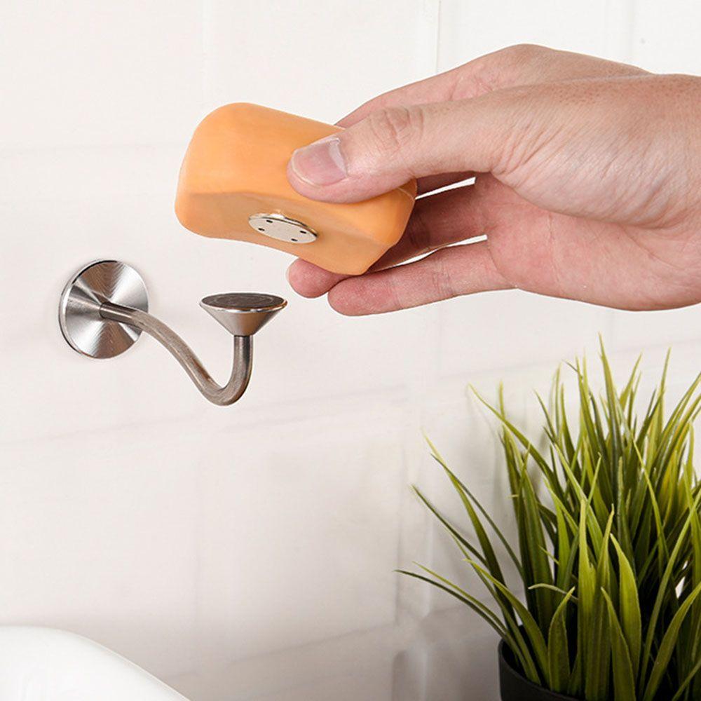 Подставка для мыла из нержавеющей стали, магнитная мыльница для ванной, магнитный держатель для мыла, мыльница с дренажом