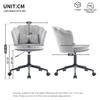 Modern Design: Dressing Chair, Office Chair, Petal-Shaped Backrest, Butterfly-Shaped Lumbar Cushion, Height-Adjustable, Soft Seat Cushion.