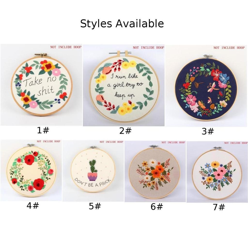 DIY Flowers Pattern Handmade Embroidery Kit Perfect for Creativity and Fun