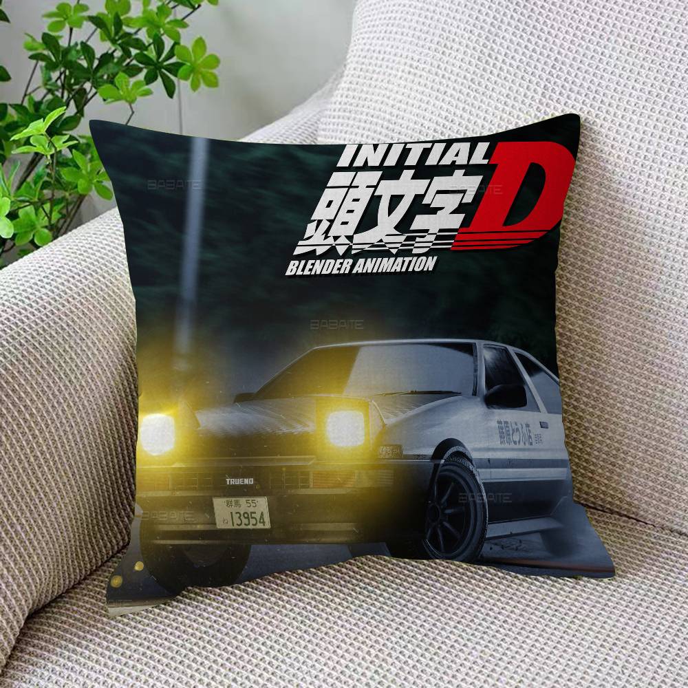 Initial D Лавка тофу Фудзивары Персонализированное изображение Текст Домашние декоративные подушки Бытовые подарки 45x45 см