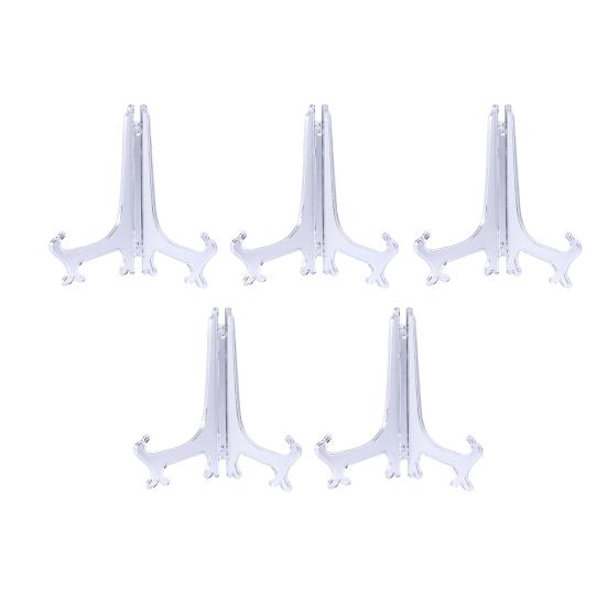 2/5/10 шт. прозрачные пластиковые держатели тарелок треугольной структуры, стабильная поддержка, складные подставки для свадеб, домашнего декора, дней рождения