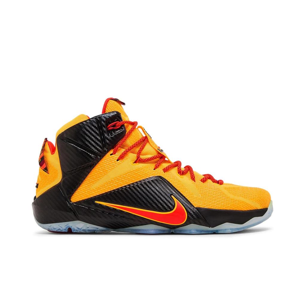 Nike LeBron 12 'CLE' (Unisex) Laser Orange / Green Glow-Black Basketball Shoes 684593 830