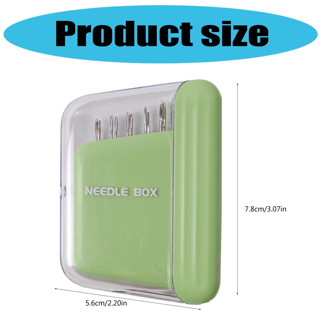 Набор из 10 ручных швейных игл с магнитным держателем для игл, коробкой для хранения и нитевдевателем для шитья, квилтинга, рукоделия