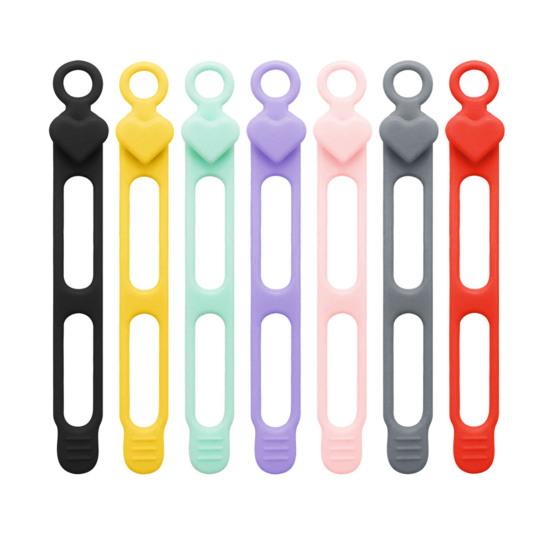 3/5/7/12/18/24Pcs Silicone Cable Tie Earphone Phone Charger Computer Power Cord Bundling Strap Reusable Elastic Wire Management Organizer Wrap