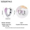 Silvery Heart Shape Earrings 925 Sterling Silver Women Zircon Ear Studs Sparkling Pave Hoop Earring Jewelry Gift