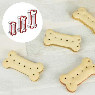 3 шт. формочки для печенья в форме собачьей кости из нержавеющей стали, форма для печенья в форме собачьей лапы, многофункциональный инструмент для выпечки для домашней кухни, пекарни