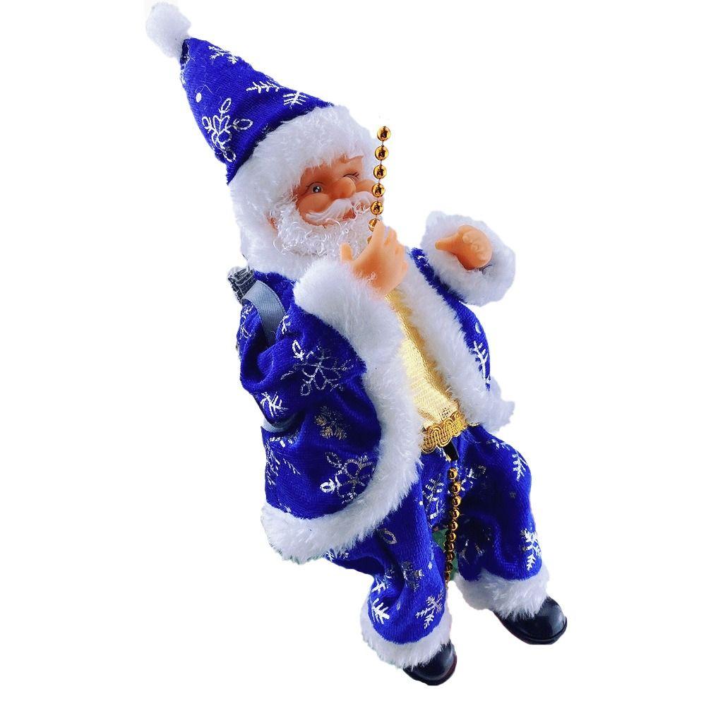 Climbing Rope Electric Santa Claus Parachute Climbing Ladder Santa Claus Christmas Tree Ornament