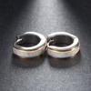 Mens Style Earring Women Man Fashion Hoop Earrings Gold Simple Circle Polish