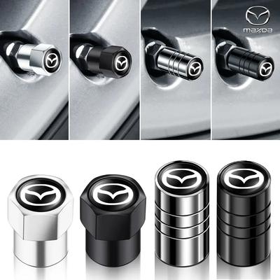 Для Mazda 4 шт. Автомобильные значки Колпачки клапанов колес Покрышки для штоков шин Автоаксессуары Для Mazda CX5 CX30 CX3 CX7 2 3 bk 6 gg gj 3 6
