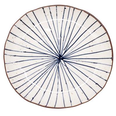 Тарелка Mino Ware Tokusa Pattern Овальная Тарелка Карри Тарелка для пасты Японский стиль Длинная сторона Приблизительно. 24,6 x Глубина 23,4 см Можно использовать в микроволновой печи в посудомоечной машине Сделано в