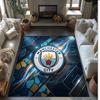 Фланелевый ковер с принтом Manchester City, нескользящий, мягкий, из полиэстера, для пола, декоративный коврик для спальни, гостиной, дивана