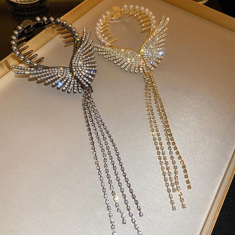 1 шт., заколка для волос с пряжкой в ​​форме хвоста и жемчужной кисточкой