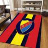 Djurgårdens IF Flannel Pattern Square Carpet,Area Rug,Carpet Rug for Living Room Bedroom Sofa Playroom Decor,Non-slip Floor Mat
