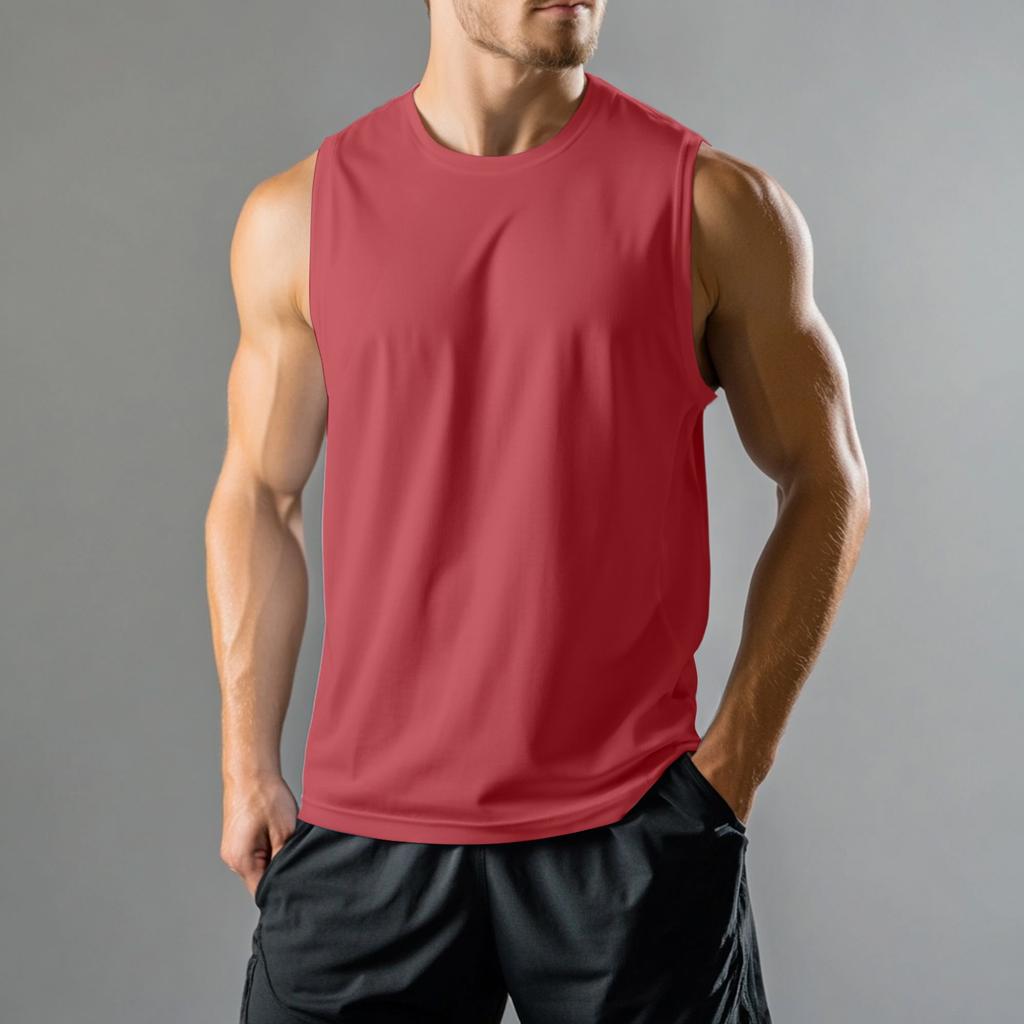 Мужской спортивный повседневный жилет без рукавов