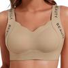 L-XXXL Women's Seamless Underwear Fixed Cup Wireless Sports Bra Large Size Gathered Vest
