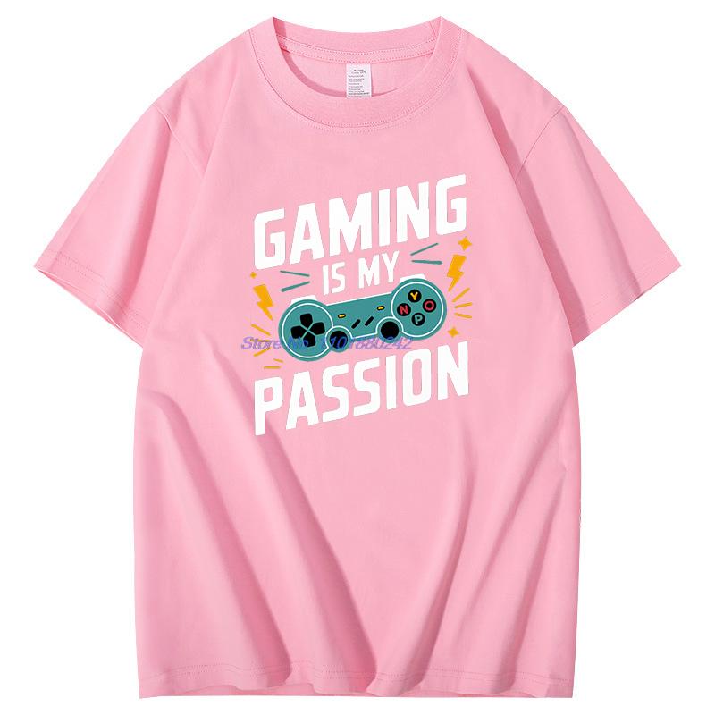 Gaming Is My Passion Funny Best Gamer T Shirt New Shirts And Tshirts Summer Tops Tshirt New Arrival Goods Mens Cotton Tshirt