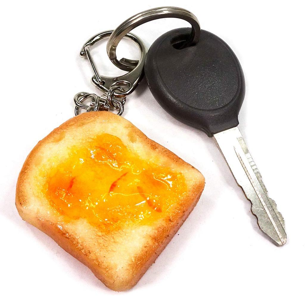 Coconut Accessories Marmalade Toast Food Sample Keychain - Realistic Japanese Breakfast Replica Model 271OK, PVC