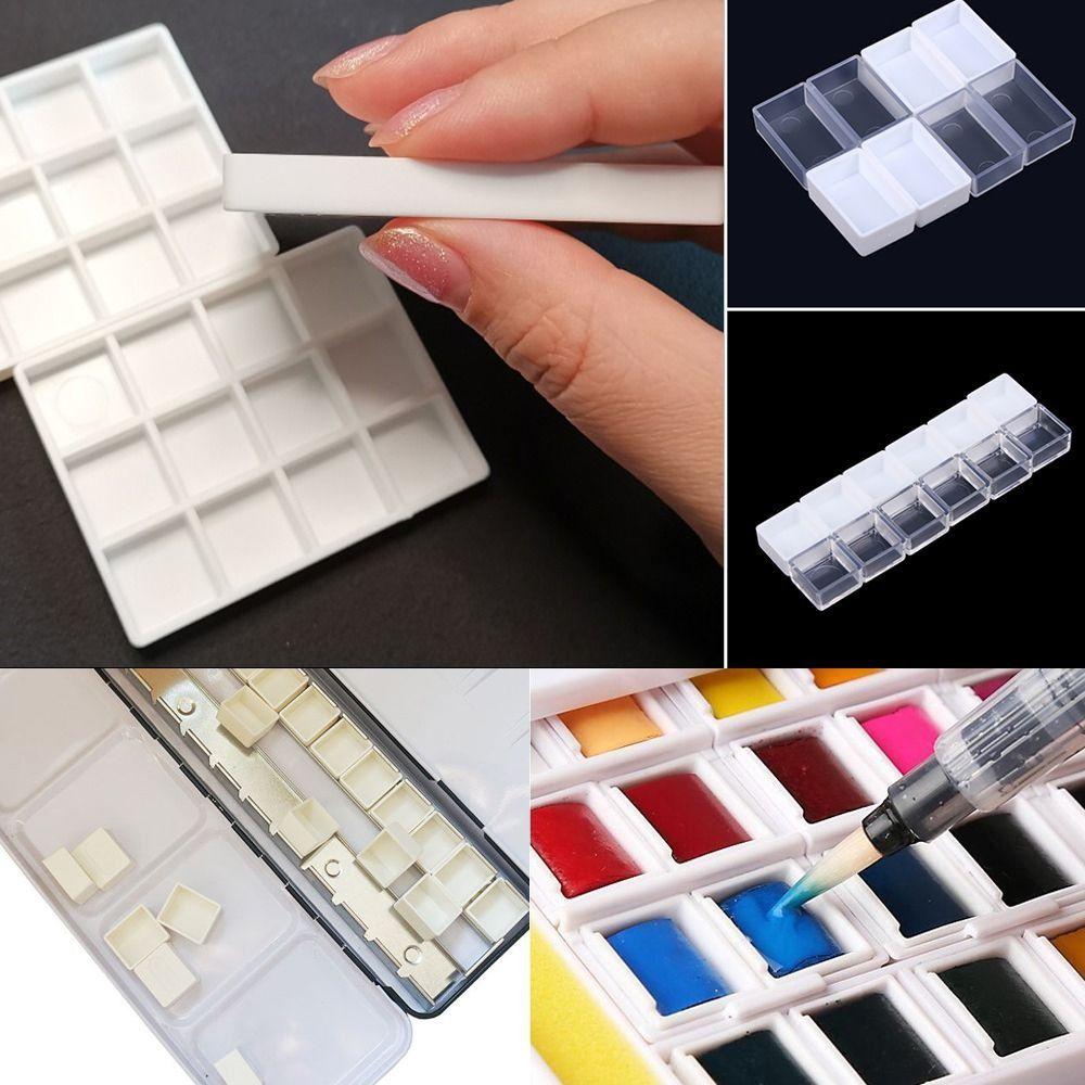 5/20/50pcs Plastic Pigment Box Mini Size Watercolor Pans  DIY Watercolor Oil Painting