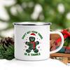 Кружки для кофе Merry & Bright Олень с печеньем Печать Эмалированная кружка Смешная кружка Рождественские кружки Кружка для чая Посуда Персонализированная Пиво Путешествия