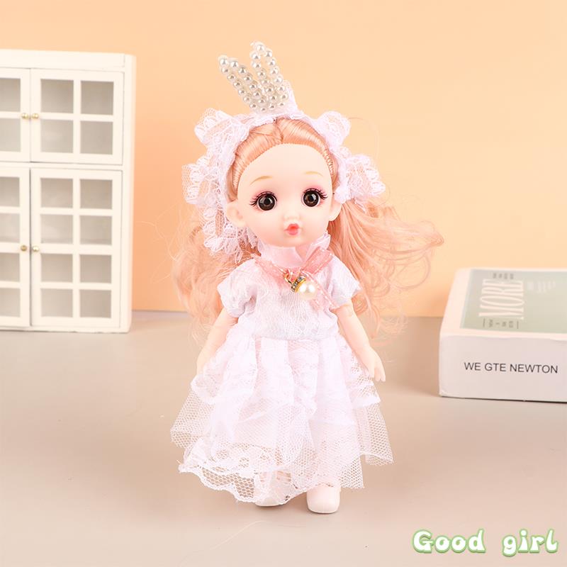 Новая 16 см BJD Мини-кукла, шарнирная, девочка, малыш, 3D большие глаза, красивая DIY игрушка-кукла с одеждой, наряды, 1/8 Модная кукла