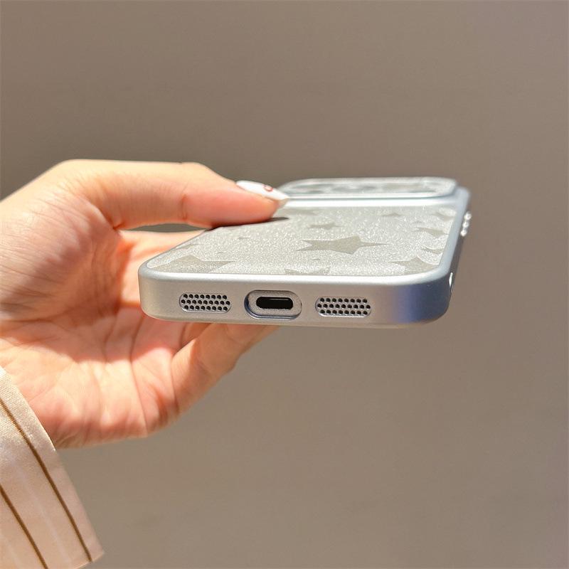 Противоударный чехол со звездами-глиттером для iPhone 15/14 Pro Max, Полное покрытие