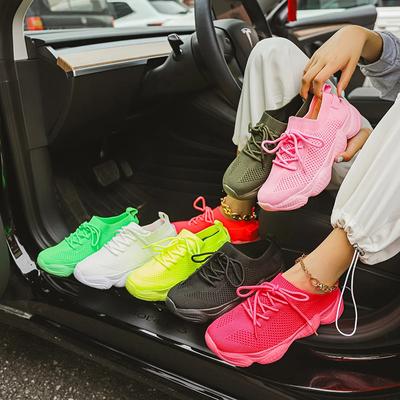 2024 женские сетчатые кроссовки на платформе дышащие уличные беговые модные тенденции летние походные вулканизированные туфли Zapatillas Mujer