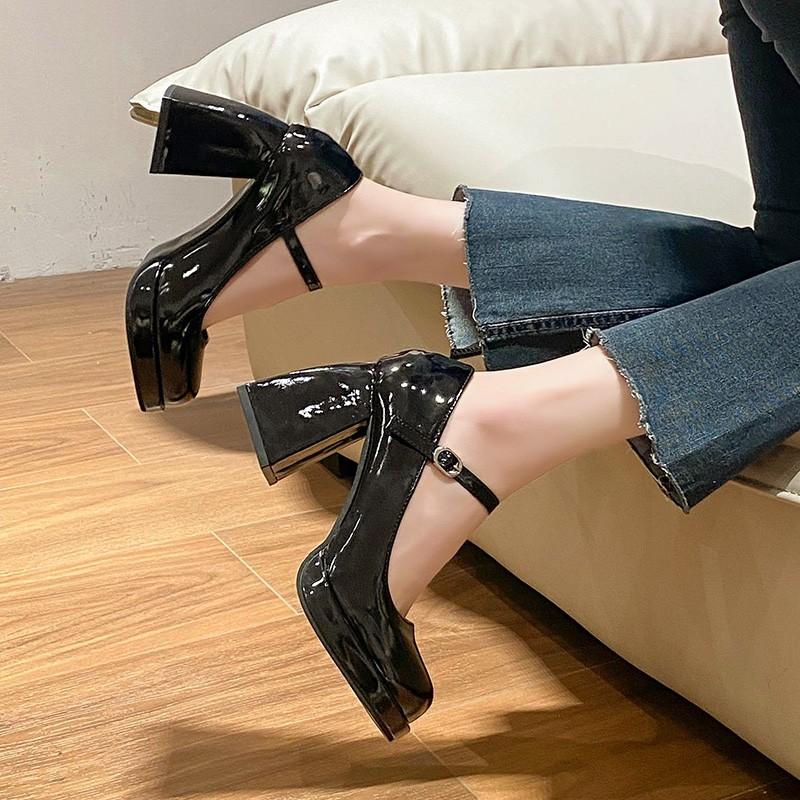Мода Модные туфли на платформе Женские туфли на высоком каблуке с пряжкой на ремешке Туфли Мэри Джейн Женские готические туфли на толстом каблуке Туфли для вечеринок Женские туфли в стиле Лолиты