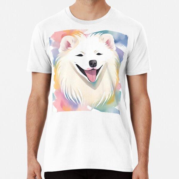 Watercolour Samoyed Premium T-Shirt Mens Womens Tees Top S to 5XL Made in the AU/USA T-Shirt Mens Womens Tees Top