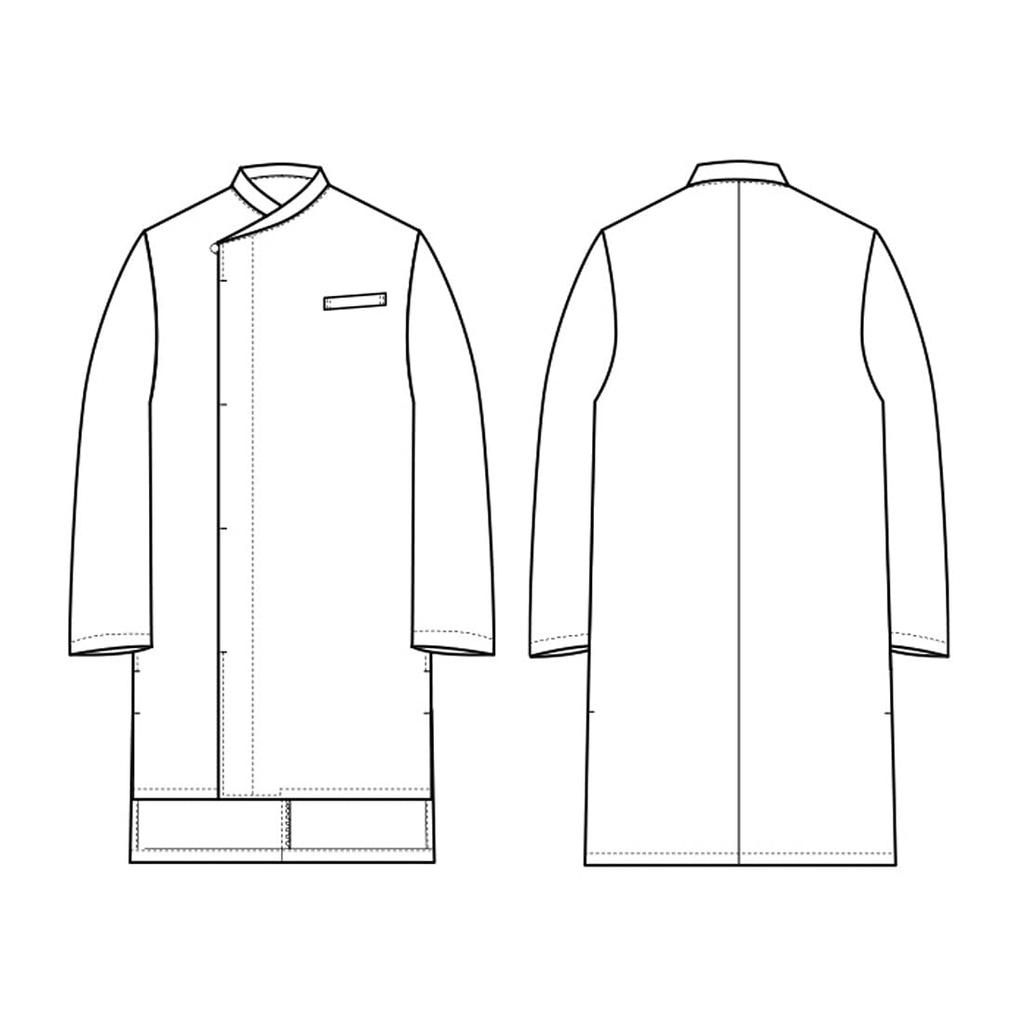 Семь Униформ EA3078-1 Пальто (Двойной слой) Белый, Размер 3L