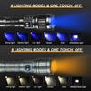 Newest White Laser Flashlight Use 26650 Battery Type-C Charging Zoom Tactical Torch Waterproof Camping Lantern with Power Displa