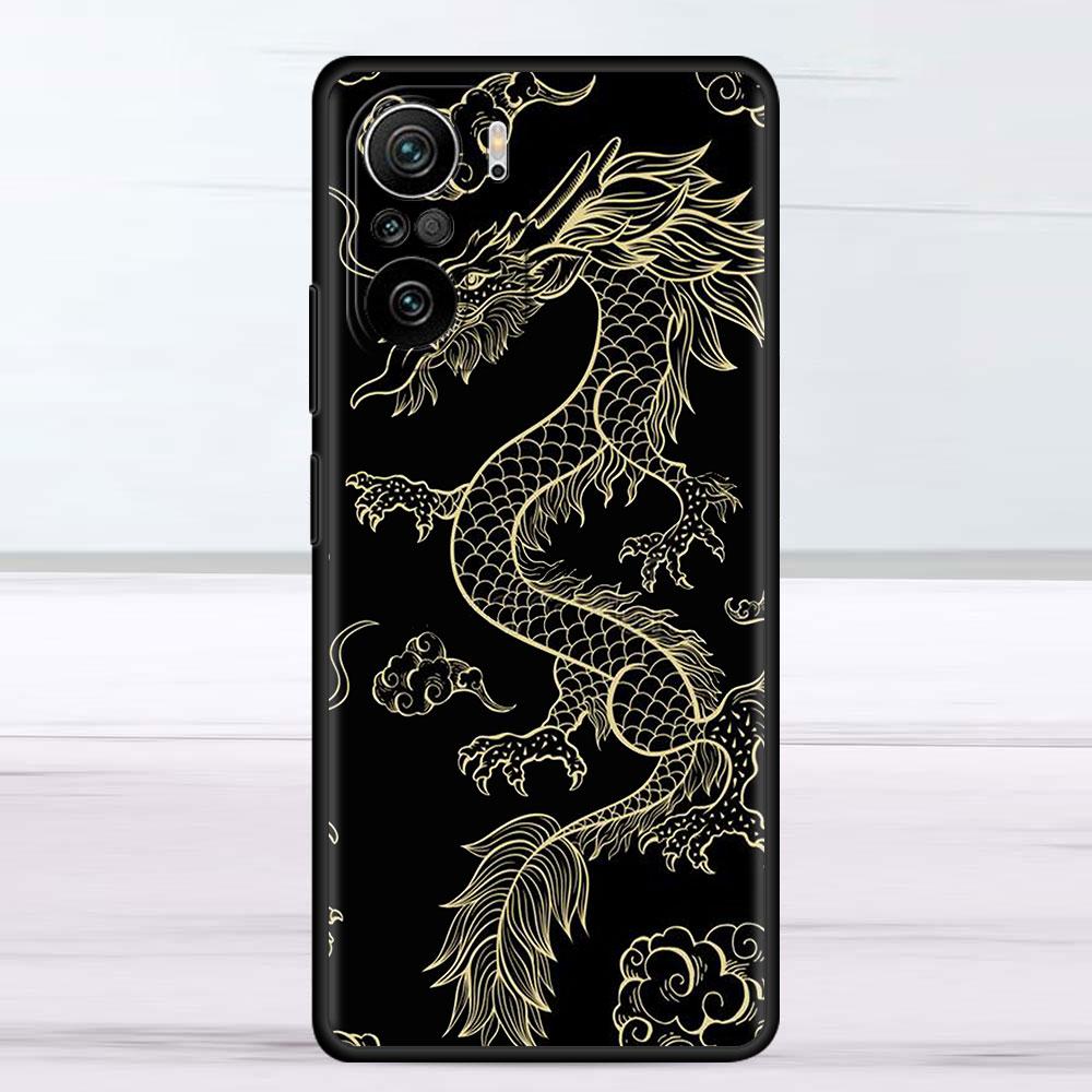 Чехол для Xiaomi Redmi Note 11 9S 10 9 8 7 9A 9C 9i K40 8T 10C 9T K50, силиконовый чехол для телефона, модный китайский винтажный дракон