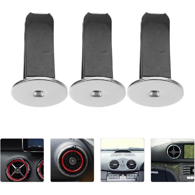 20 Pcs Black Metal Round Head Car Air Vent Clips Auto Freshener Clips Cars Air Conditioner Car Outlet Perfume Clips Air Fresheners Interior