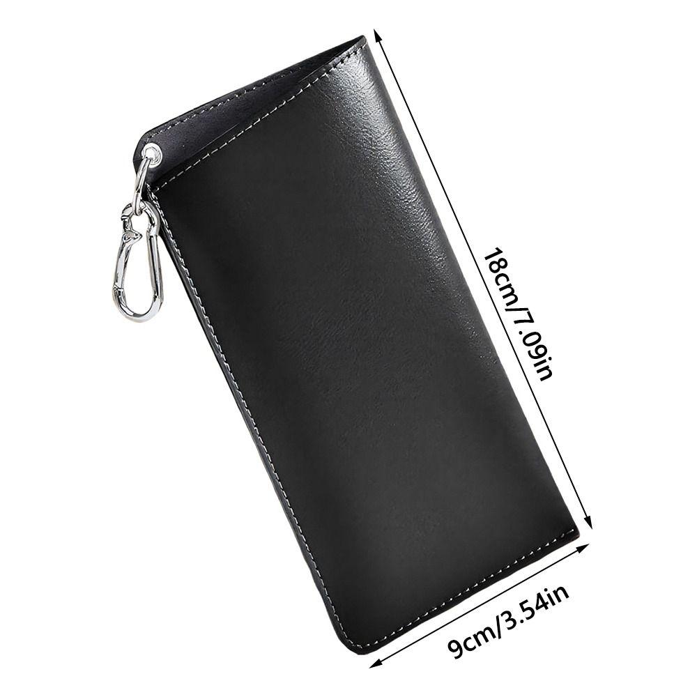 Solid Color Sunglasses Pouch PU Leather Hanging Sunglasses SunGlasses Holder Eyewear Accessories