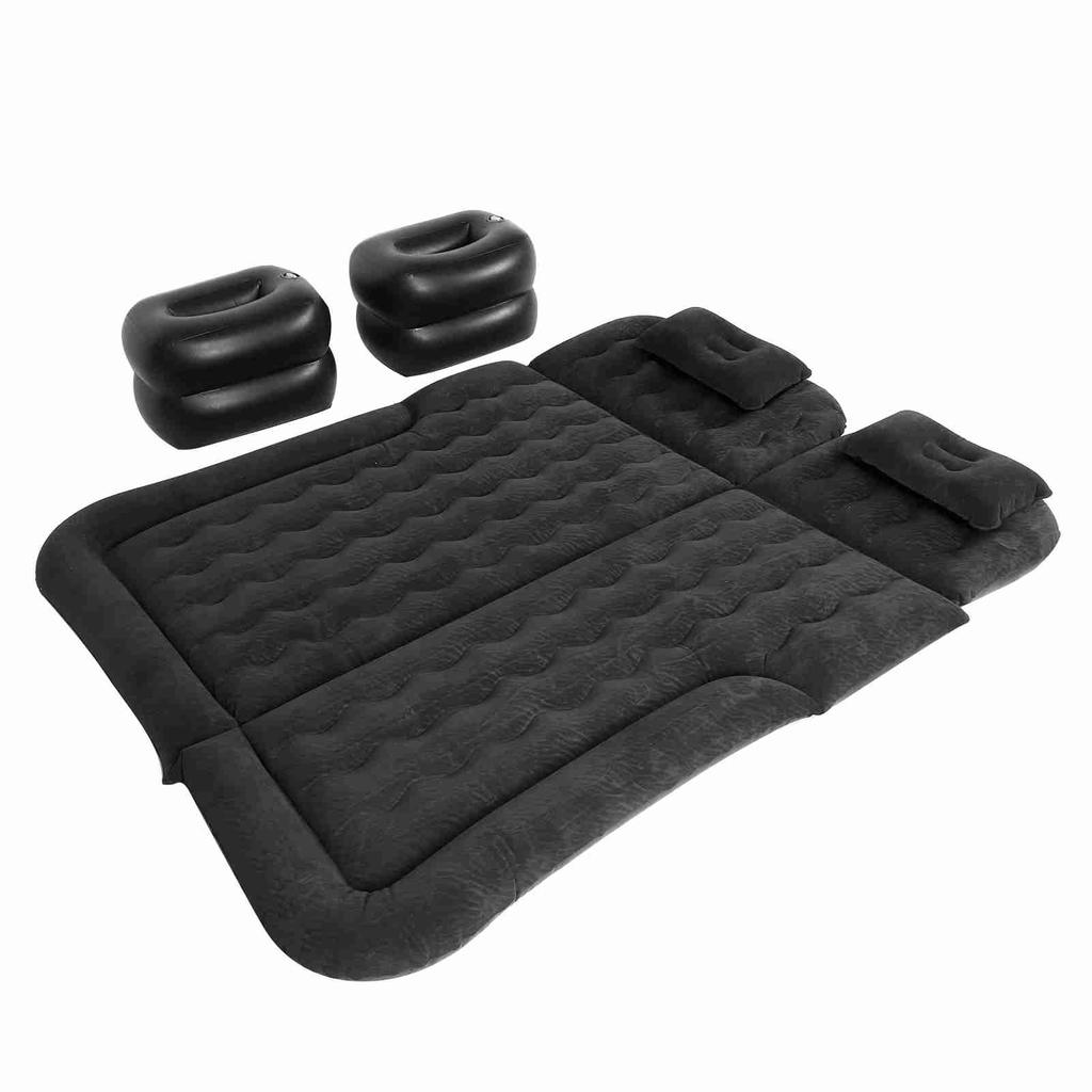 Car Air Mattress Vehicle Inflatable Thickened Travel Bed Sleeping Pad Camping AccessoryBlack