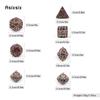 7 Pcs Silver Red Stripe Metal Dice Solid Metal Polyhedral Dice Set Suitable for Role-Playing RPG  Board Game Card Game