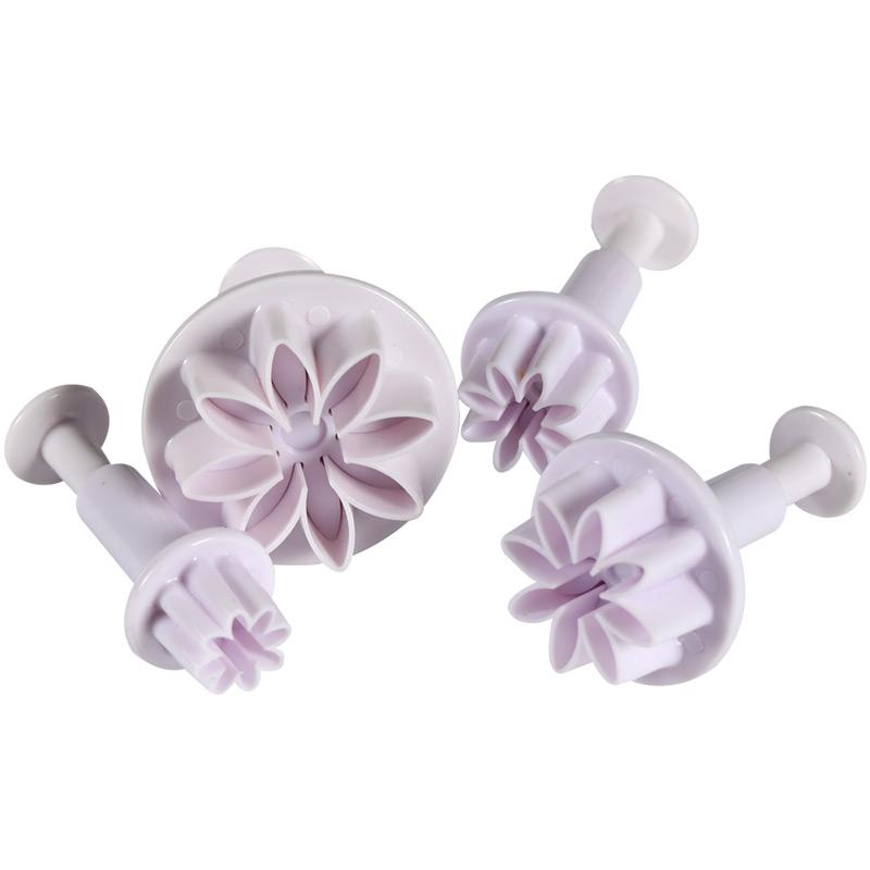4pcs Plum Flower Plunger Cutter Fondant Cake Decorating Diy Tool Cookie Molds Biscuit Cutter Baking Tool Cookie Cutter
