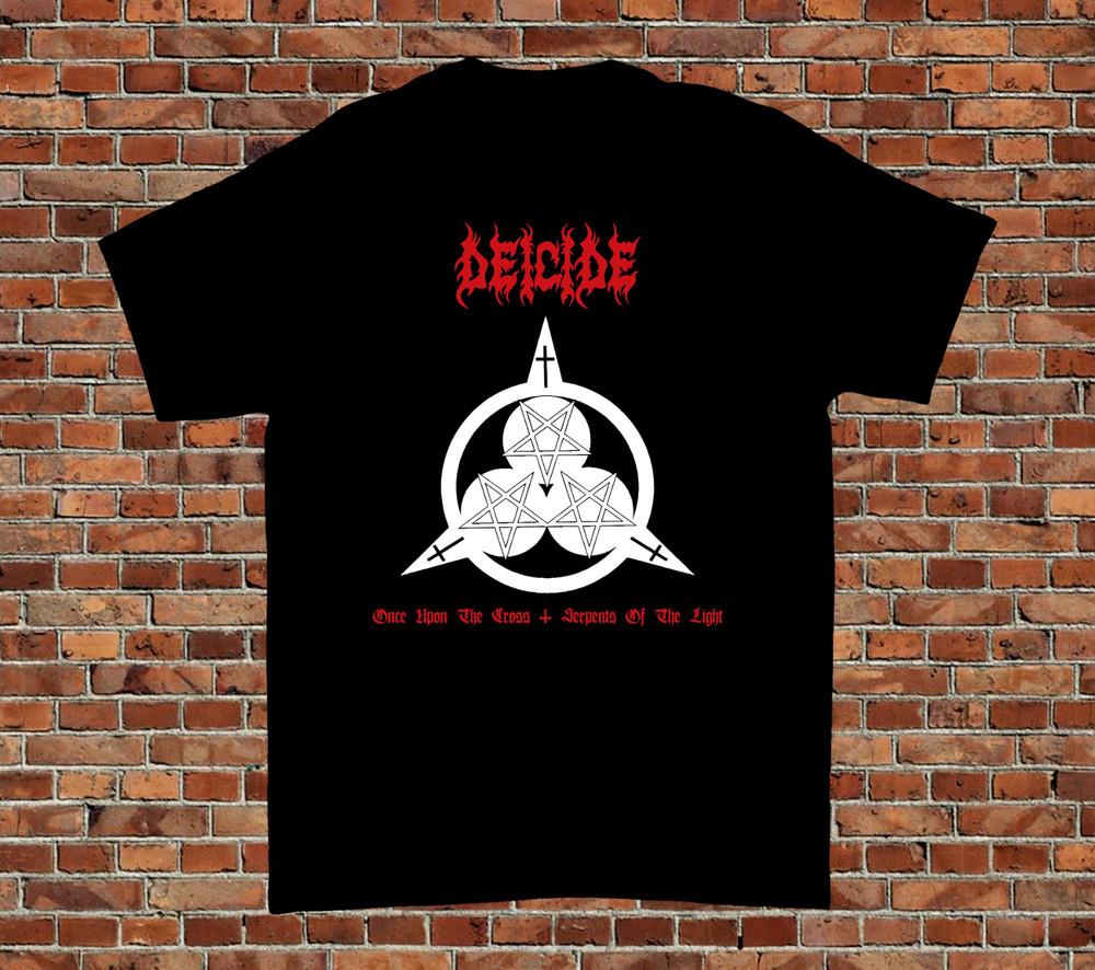 Deicide -Once Upon The Cross and Serpents Of The Light Черная Футболка Все Размеры HE12 Унисекс
