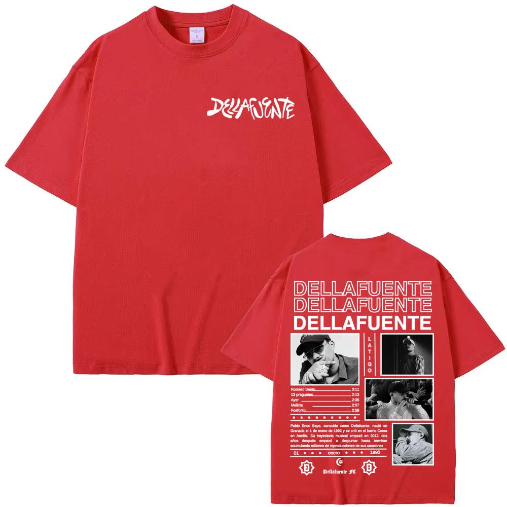 Rapper Dellafuente New Album 2026 Tour Tshirts Men Women Harajuku Gothic Hip Hop Punk T Shirt Fashion Casual Tshirt