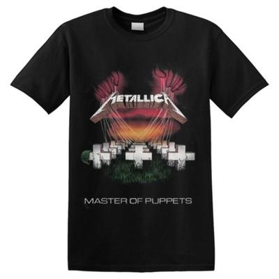 Metallica Унисекс Взрослая футболка с принтом на спине Master Of Puppets European Tour '86