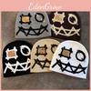 Knit Fashion Urban Hat Demon Face Knitting Pattern Teens Adults Season Cold