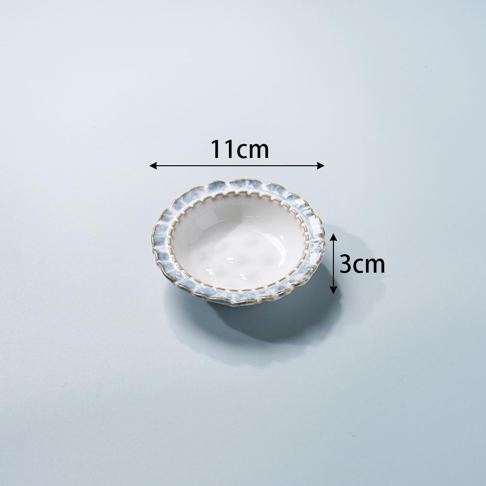 Чувствуй! Набор посуды с синим кружевом: Стейк, Завтрак, Западная кухня, Десерт, Фруктовые тарелки