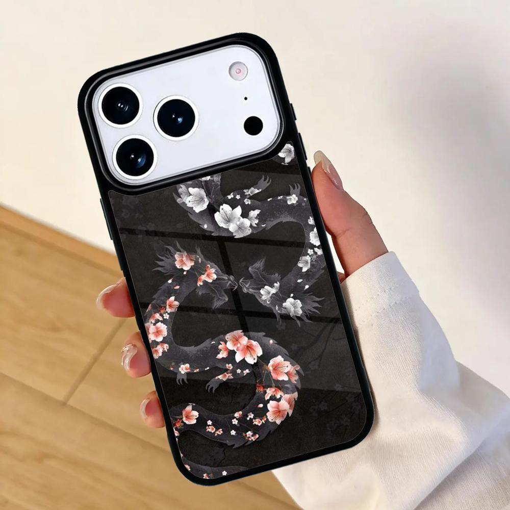 Snake Flower Phone Case For Apple iPhone 17 air 16 Pro Max 15 Pro Max 14 13 12 11 Mini Back Cover